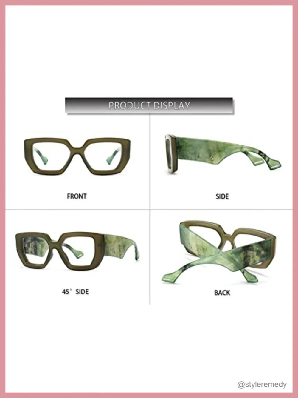 Vintage Oversized Square Sunglasses for Women Retro Luxury Big UV Protection